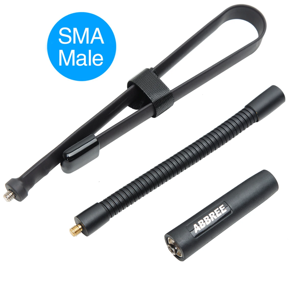 Складная тактическая антенна ABBREE модель CS SMA Male VHF UHF 144 МГц для рации Yaesu|Запчасти и