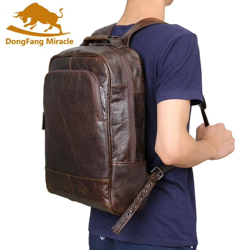 DongFang Miracle New Vintage Real Genuine Leather Unisex Daily Backpack For Men Satchel Large Capacity School Bag Travel Bags
DongFang Miracle New Vintage Real Genuine Leather Unisex Daily Backpack For Men Satchel Large Capacity School Bag Travel Bags