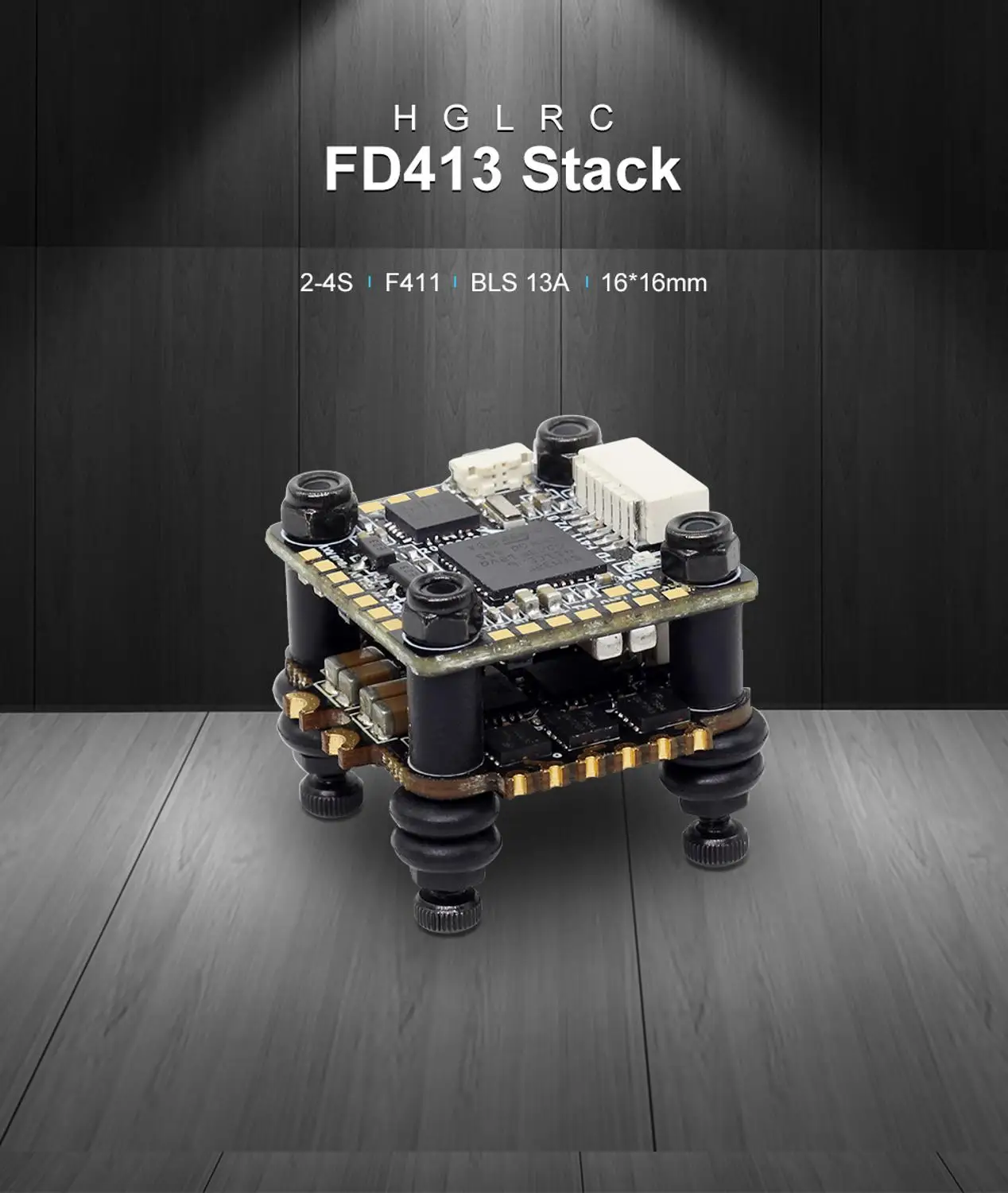 HGLRC FD413 STACK 16x16 2-4S F411 Flight Controller 13A BLS 4in1 ESC For FPV Racing Drone
HGLRC FD413 STACK 16x16 2-4S F411 Flight Controller 13A BLS 4in1 ESC For FPV Racing Drone