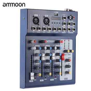 ammoon F4-USB 3 Channel Digital Mic Line Audio Mixing Mixer Console with 48V Phantom Power for Recording DJ Stage Karaoke EU/US
ammoon F4-USB 3 Channel Digital Mic Line Audio Mixing Mixer Console with 48V Phantom Power for Recording DJ Stage Karaoke EU/US