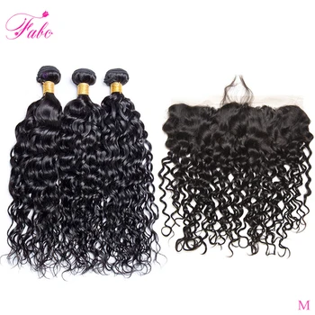 FABC Indian Water Wave Bundles with Frontal With Baby Hair 100% Human Hair Extensions 13x4 Swiss Lace Non-remy Hair
FABC Indian Water Wave Bundles with Frontal With Baby Hair 100% Human Hair Extensions 13x4 Swiss Lace Non-remy Hair