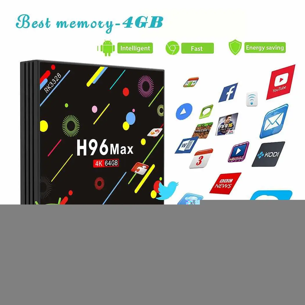 H96max-H2 TV Set-top Box Quad-core Dual WiFi Bluetooth 4.0 Android 7.1 Kit TF, U disk infrared remote control
H96max-H2 TV Set-top Box Quad-core Dual WiFi Bluetooth 4.0 Android 7.1 Kit TF, U disk infrared remote control
