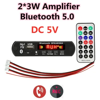 5V Hands-free MP3 Player Decoder Board 5V Bluetooth 5.0 6W amplifier Car FM Radio Module Support FM TF USB AUX Recorders
5V Hands-free MP3 Player Decoder Board 5V Bluetooth 5.0 6W amplifier Car FM Radio Module Support FM TF USB AUX Recorders