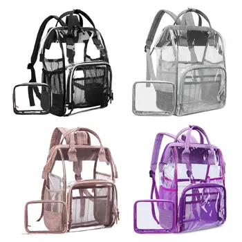 2 in 1 Women Girls Transparent Backpack School Shoulder Bag Lady Casual Travel Makeup Pouch Outdoor Pouch Laptop Rucksack Set
2 in 1 Women Girls Transparent Backpack School Shoulder Bag Lady Casual Travel Makeup Pouch Outdoor Pouch Laptop Rucksack Set