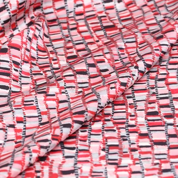 

Fashion geometry digital painting stretch silk fabric for satin dress bazin riche getzner tissus au metre telas tissu tecido