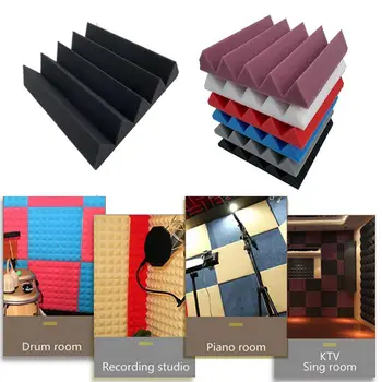 6Pcs/Set Soundproofing Foam Studio Acoustic Panels Studio Foam Wedges 25x25x5cm Soundproof Absorption Treatment Panel
6Pcs/Set Soundproofing Foam Studio Acoustic Panels Studio Foam Wedges 25x25x5cm Soundproof Absorption Treatment Panel