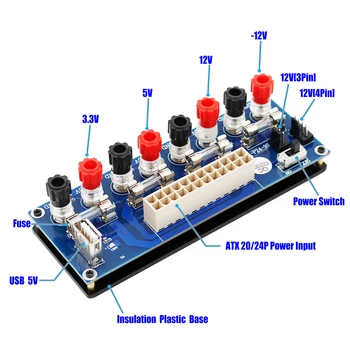 upgrade version ATX Power supply Breakout Adapter with USB 5V port and insulation plastic base
upgrade version ATX Power supply Breakout Adapter with USB 5V port and insulation plastic base