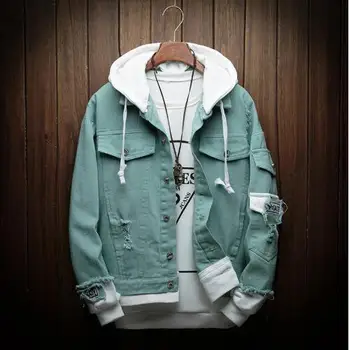 Autumn New Hooded Denim Jacket Men Fashion Fake Two Pieces Of Streetwear Bomber Jacket And Coat Man Cowboy Clothes Male
Autumn New Hooded Denim Jacket Men Fashion Fake Two Pieces Of Streetwear Bomber Jacket And Coat Man Cowboy Clothes Male