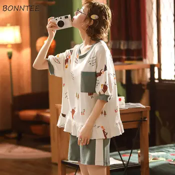Pajama Sets Women Oversize 3XL Lovely Ulzzang Printed Summer College Girls Sleepwear Sweet Soft Trendy Womens Nightwear Pajama
Pajama Sets Women Oversize 3XL Lovely Ulzzang Printed Summer College Girls Sleepwear Sweet Soft Trendy Womens Nightwear Pajama