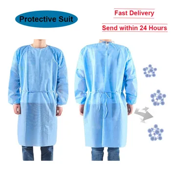 Isolation Gowns Disposable Protective Suit with Elastic Cuff Splash Resistant Non-Woven Fluid resistant for Women Men 5Pcs
Isolation Gowns Disposable Protective Suit with Elastic Cuff Splash Resistant Non-Woven Fluid resistant for Women Men 5Pcs