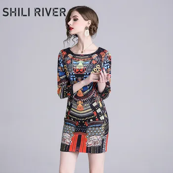 New spring autumn mini dress for women a line long sleeve slim casual elegant sexy tight print vintage t-shirt short dress
New spring autumn mini dress for women a line long sleeve slim casual elegant sexy tight print vintage t-shirt short dress