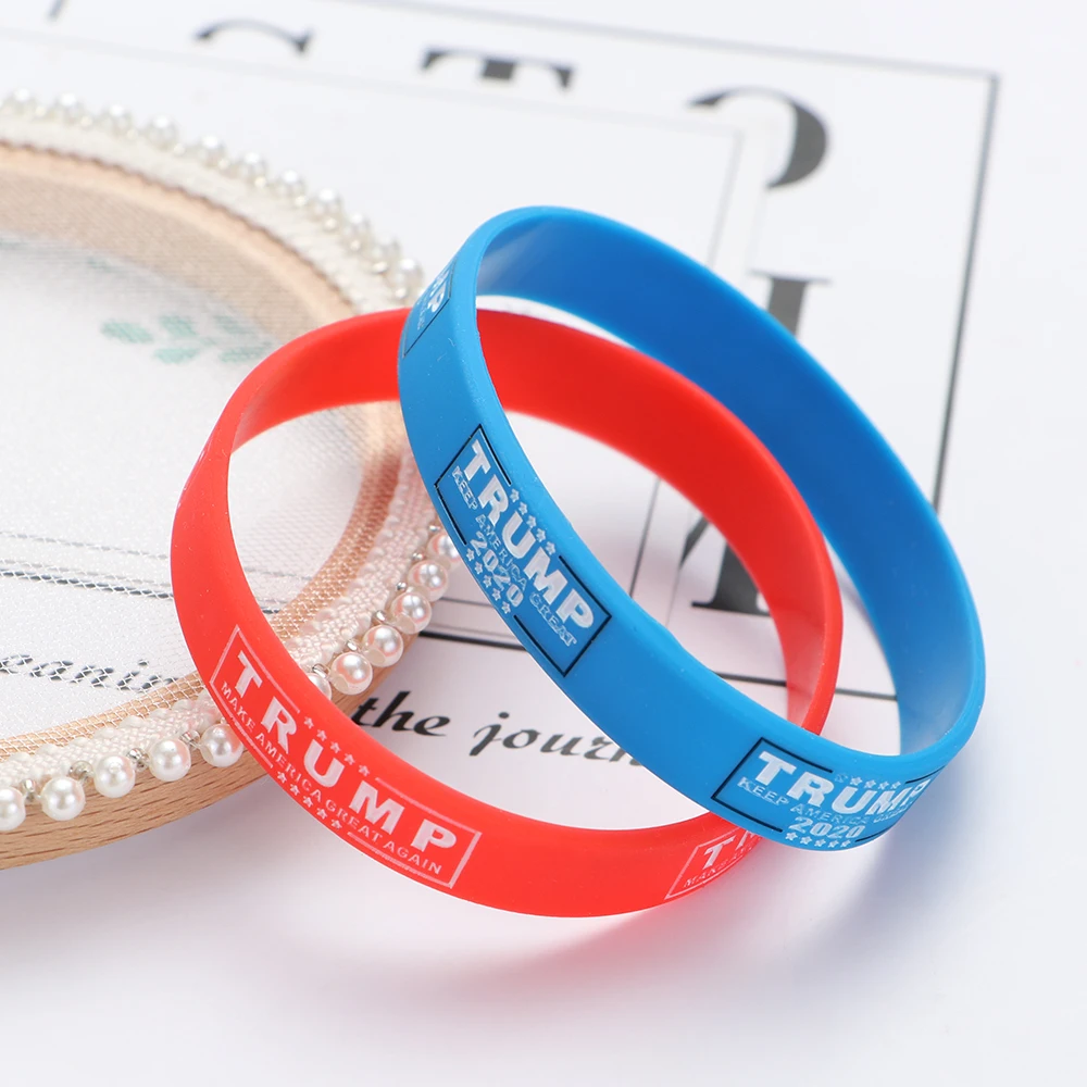 1PC New Faschion Unisex Trump President Silicone Bracelets Blue Red Color Bracelet Wristband Make America Great Bangle Jewelry
1PC New Faschion Unisex Trump President Silicone Bracelets Blue Red Color Bracelet Wristband Make America Great Bangle Jewelry