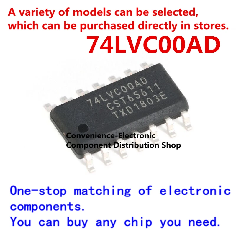 

5PCS/PACK 74LVC00AD quad 2-input nor gate 74LVC00A chip 74LVC00 SMD chip SOP14 IC integration