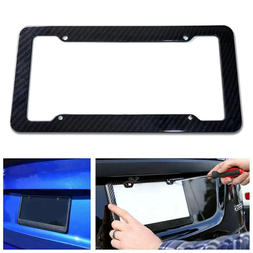 Black Carbon Fiber Number Plate American License Plate Universal Auto Frame Accessory Label Cover For Front Rearbracket
Black Carbon Fiber Number Plate American License Plate Universal Auto Frame Accessory Label Cover For Front Rearbracket
