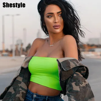 Shestyle Strapless Tube Top Crop Tops Neon Plain Simple Solid 5 Color Bustier Bralette Summer Basic Sexy Camis Women 2020 Summer
Shestyle Strapless Tube Top Crop Tops Neon Plain Simple Solid 5 Color Bustier Bralette Summer Basic Sexy Camis Women 2020 Summer