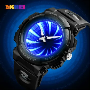 Creative LED Backlight Electronic Watch SKMEI Top Brand Fashion Sports Wrist Table 50Bar Waterproof Men's Bracelet 1521 
Creative LED Backlight Electronic Watch SKMEI Top Brand Fashion Sports Wrist Table 50Bar Waterproof Men's Bracelet 1521