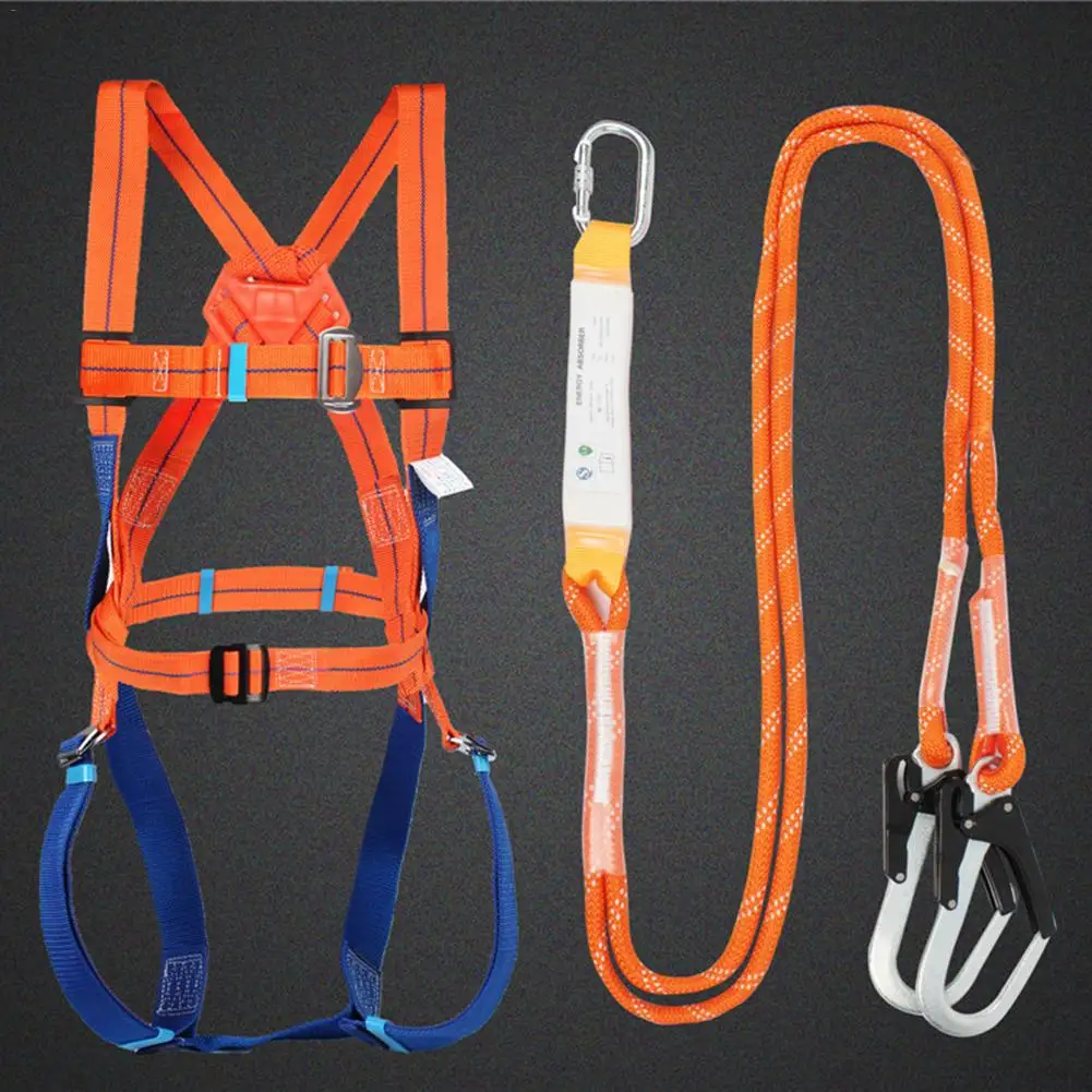 Aerial Work Fall Protection Safety Belt Rope With Hook Fall Prevention Body