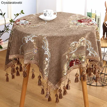 Luxury European Style Round/Square Tablecloth with Tassel Embrodered Table Cover for Wedding Decor Christmas Round Table Cloth
Luxury European Style Round/Square Tablecloth with Tassel Embrodered Table Cover for Wedding Decor Christmas Round Table Cloth