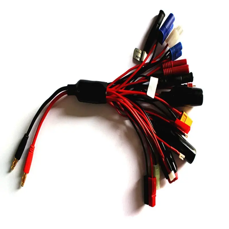 Multifunctional Portable RC 19 in 1 Charger Lead Adapter Convert Cable 4mm Banana Plug to JST XT60 EC3 EC5 HXt
Multifunctional Portable RC 19 in 1 Charger Lead Adapter Convert Cable 4mm Banana Plug to JST XT60 EC3 EC5 HXt