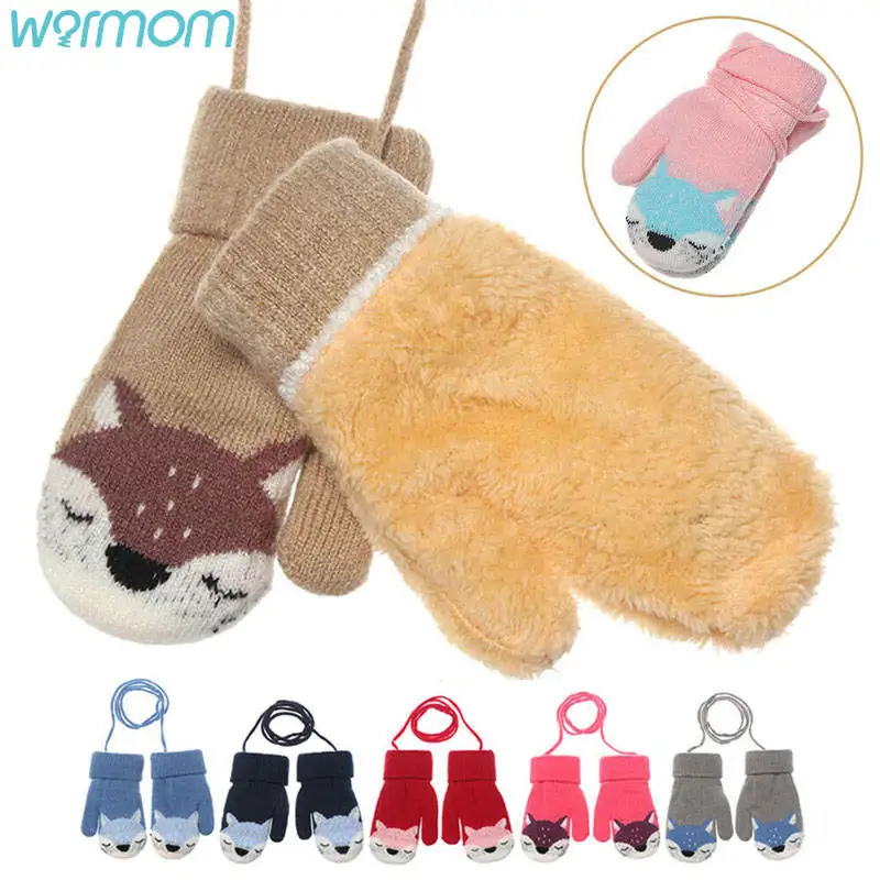 Warmom Girls Boys Cute Fox Knitting Short Full Finger Gloves Double-layer Knitted Wool Velvet Thick Warm Gloves For 1-3 Years
Warmom Girls Boys Cute Fox Knitting Short Full Finger Gloves Double-layer Knitted Wool Velvet Thick Warm Gloves For 1-3 Years