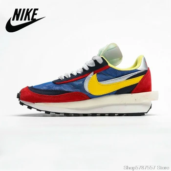 NIKE LDV Waffle overlapping design avant-garde waffle Men's jogging shoes BV0073-400 blue red yellow
NIKE LDV Waffle overlapping design avant-garde waffle Men's jogging shoes BV0073-400 blue red yellow