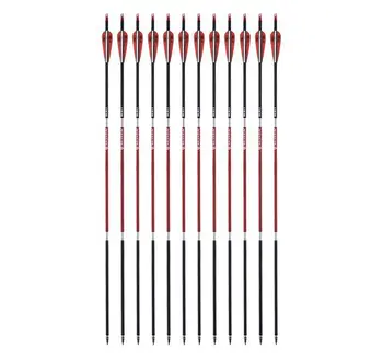 3/6/12pcs Arrows Hunting Archery Spine 600 OD 7.8mm Mix Carbon Arrow for Compound Bow Practice Shoot