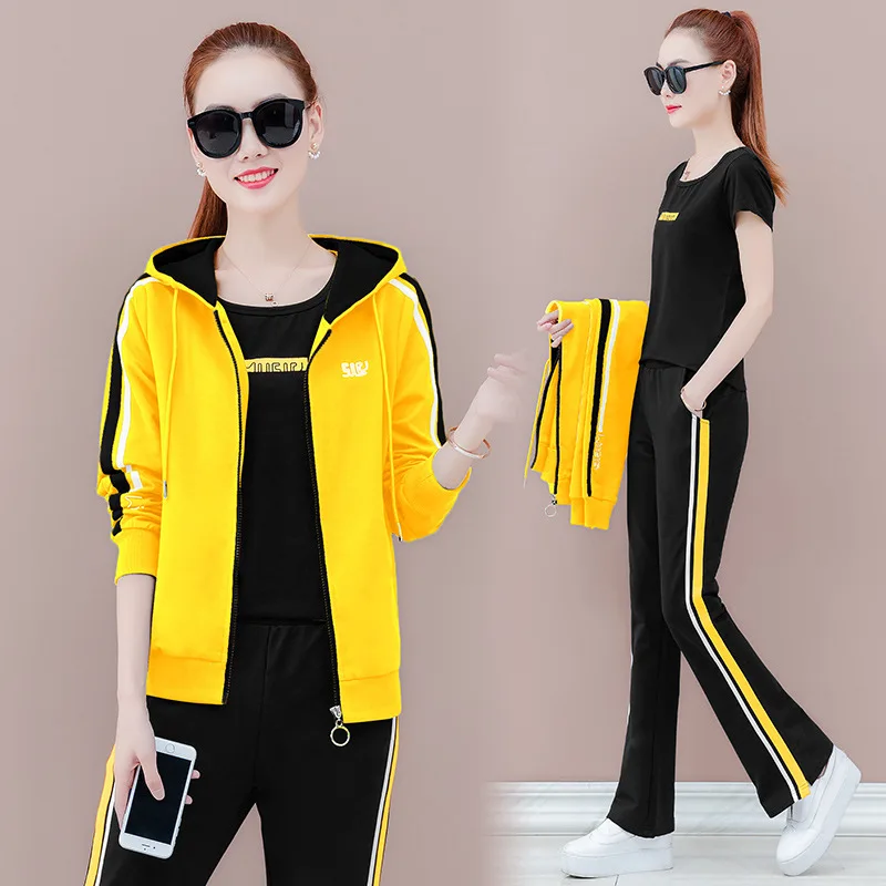 Sports WOMEN'S Suit Spring And Autumn 2019 New Style Fashion Korean-style Long Sleeve Casual Sports Clothes WOMEN'S Sweater Thre
Sports WOMEN'S Suit Spring And Autumn 2019 New Style Fashion Korean-style Long Sleeve Casual Sports Clothes WOMEN'S Sweater Thre