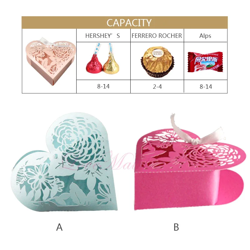 laser cut flower wedding favor box chocolate candy box gift box