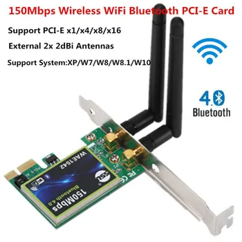 Bluetooth WiFi PCI-E Network Card 2.4G Wireless 150Mbps PCI-E PCI Express Internet Networking Adapter
Bluetooth WiFi PCI-E Network Card 2.4G Wireless 150Mbps PCI-E PCI Express Internet Networking Adapter