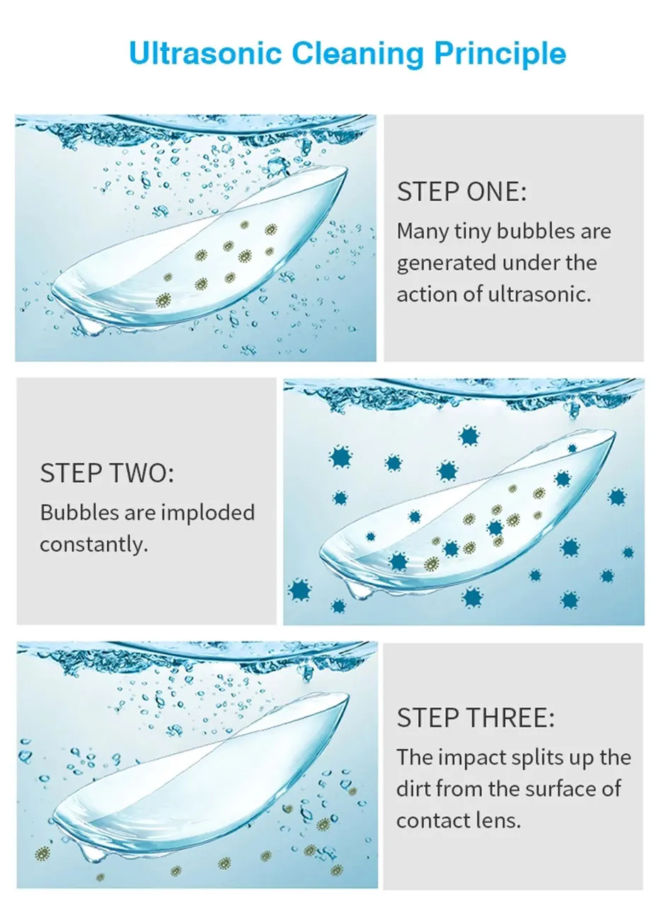 cheap contact lens cleaner ultrasonic China manufacture automatic ultrasonic cleaner