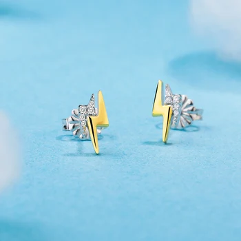 SA SILVERAGE 2020 New Arrival Earrings Zircon Silver 925 Sterling Silver Sky City Lightning Gold Color Stud Earrings for Women
SA SILVERAGE 2020 New Arrival Earrings Zircon Silver 925 Sterling Silver Sky City Lightning Gold Color Stud Earrings for Women