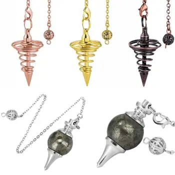 SUNYIK Chakra Hematite Stone Ball Beaded Pendulum & Reiki Metal Spiral Spring Pyramid Pendulum Chain Set for Dowsing Divination
SUNYIK Chakra Hematite Stone Ball Beaded Pendulum & Reiki Metal Spiral Spring Pyramid Pendulum Chain Set for Dowsing Divination
