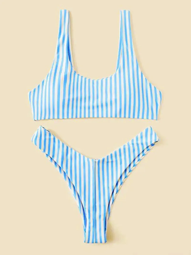Hot Sale Striped Bikini Set Women Bathing Suit 2020 New Push Up Micro Swimsuit Brazilian Thong Sexy Swimwear Women Bikinis