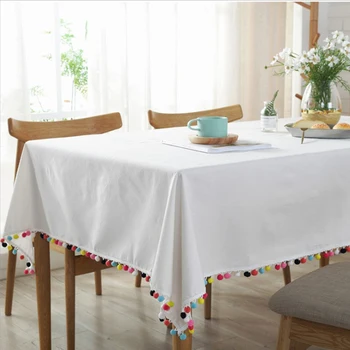 Nordic simple pure white color ball tablecloth, checkered fringe tablecloth, Christmas Day decoration cloth
Nordic simple pure white color ball tablecloth, checkered fringe tablecloth, Christmas Day decoration cloth