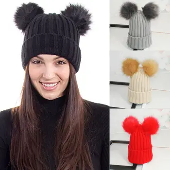US Women's Winter Outdoor Chunky Knit with Double Fur Pom Pom Cute Beanie Hat
US Women's Winter Outdoor Chunky Knit with Double Fur Pom Pom Cute Beanie Hat