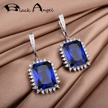 BLACK ANGEL High Quality Sapphire Emerald Ruby Clip Earrings For Women Square Gemstone Earrings Fashion Jewelry Christmas Gift
BLACK ANGEL High Quality Sapphire Emerald Ruby Clip Earrings For Women Square Gemstone Earrings Fashion Jewelry Christmas Gift