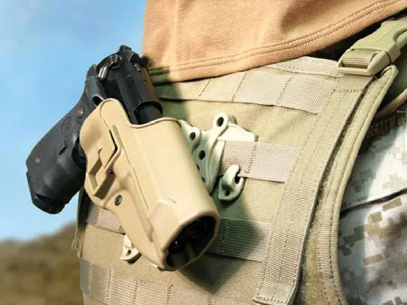 CQC Tactical Holster Speed Clip Strike Molle Platform(Tan)2