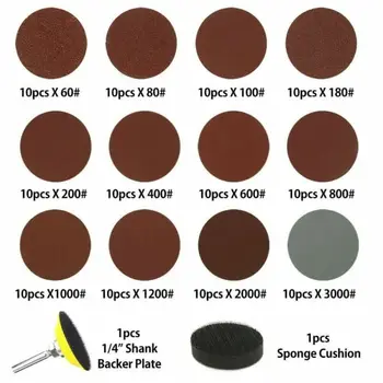120pcs 2inch 50 Mm Sanding Disc Sandpaper Set 60-3000 Grit Sander Disc Abrasives For Metal Polishing Polish Machine
120pcs 2inch 50 Mm Sanding Disc Sandpaper Set 60-3000 Grit Sander Disc Abrasives For Metal Polishing Polish Machine