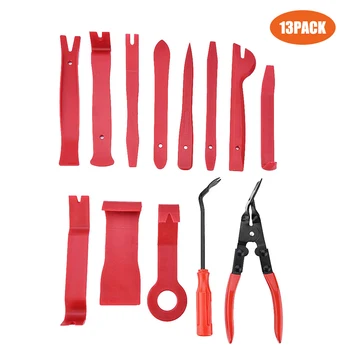 13 Pcs Car Trim Removal Tool Set Auto Trim Removal Tool with Clips Fasteners Remover Pliers for Car Door Panel Interior Removal
13 Pcs Car Trim Removal Tool Set Auto Trim Removal Tool with Clips Fasteners Remover Pliers for Car Door Panel Interior Removal