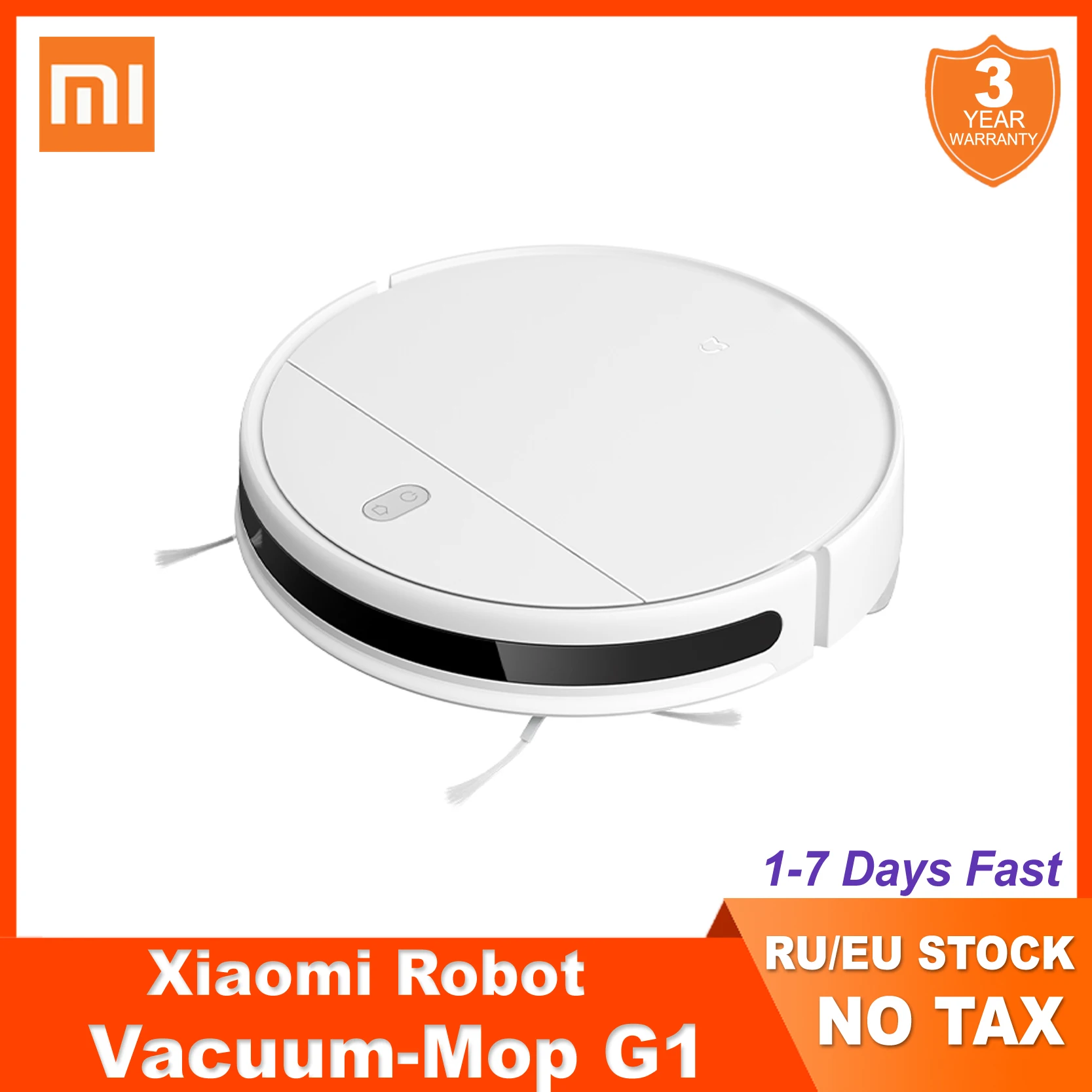 Робот-пылесос XIAOMI MIJIA Essential G1 2 в 1 с функциями всасывание 2200 па сухая и влажная