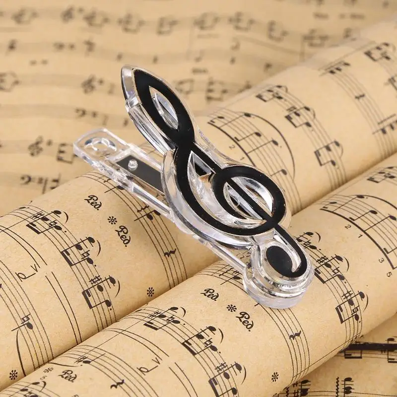 Пластиковая музыкальная нотка бумажный зажим для пианино лист пружинный