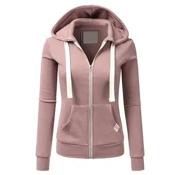 Casual Hoodies Women Autumn Winter Outdoor Sport Solid Color Long Sleeve Hoodies Pockets Zipper Sports Coat
Casual Hoodies Women Autumn Winter Outdoor Sport Solid Color Long Sleeve Hoodies Pockets Zipper Sports Coat