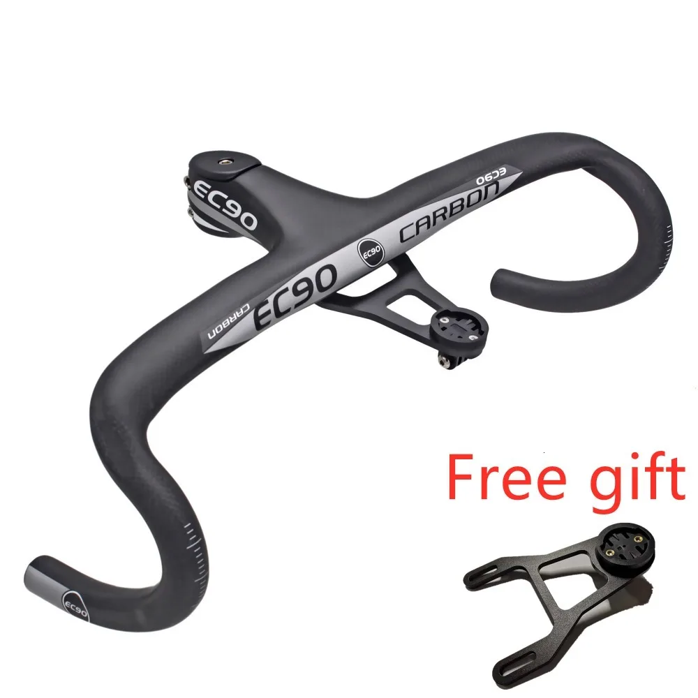 NEW-EC90-5D-Full-Carbon-Road-Bicycle-Handlebar-Integrated-Drop-Bar-28-6mm-3K-Weave-With