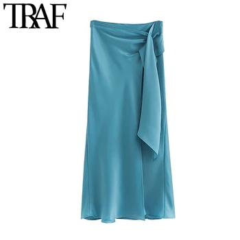TRAF Women Chic Fashion With Knot Wrap Midi Skirt Vintage High Waist Front Slit Female Skirts Faldas Mujer
TRAF Women Chic Fashion With Knot Wrap Midi Skirt Vintage High Waist Front Slit Female Skirts Faldas Mujer