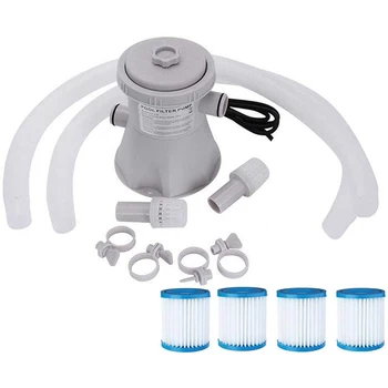 Clear Cartridge Filter Pump for Above Ground Pools Swimming Pool Filter Pump for 300GAL Pools Easy Set US Plug
Clear Cartridge Filter Pump for Above Ground Pools Swimming Pool Filter Pump for 300GAL Pools Easy Set US Plug
