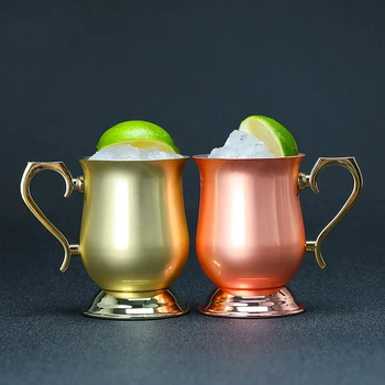 320Ml Stainless Steel Copper Plating Cocktail Glass Rose Gold Moscow Mule Cup Mini Metal Mugs Kitchen Bar Party Drinkware
320Ml Stainless Steel Copper Plating Cocktail Glass Rose Gold Moscow Mule Cup Mini Metal Mugs Kitchen Bar Party Drinkware