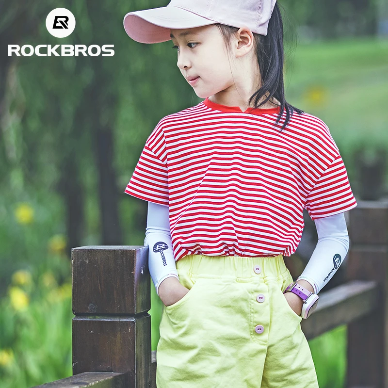 Фото ROCKBROS/детские шелковые рукава солнцезащитный крем летняя защита от ультрафиолета