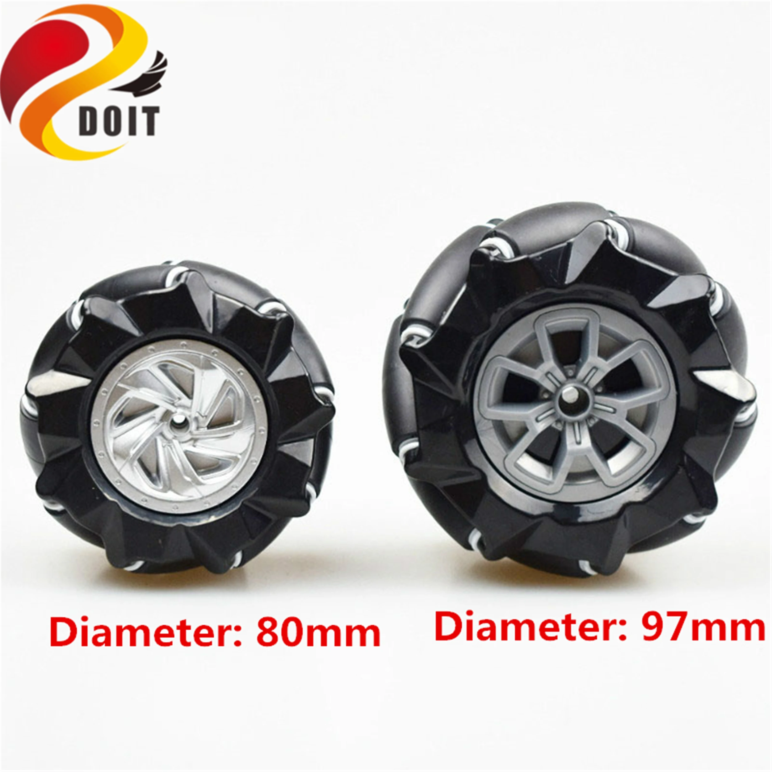 

SZDOIT 4pcs/1 Lot 80mm/97mm McNamm Wheel Omnidirectional Wheel Universal Wheel With 4/5/6mm Coupling For Smart Robot Car Chassis