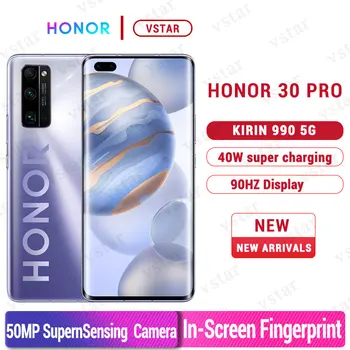 Original Honor 30 Pro 5G SmartPhone 6.57 inch OLED Kirin 990 5G Android 10 in-screen SA/NSA 40W SuperCharge 2.4Gbps Wi-Fi 6+
Original Honor 30 Pro 5G SmartPhone 6.57 inch OLED Kirin 990 5G Android 10 in-screen SA/NSA 40W SuperCharge 2.4Gbps Wi-Fi 6+