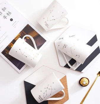 "White Constellation" Cute Beautiful Ceramic Mug with Lid Spoon Tea Milk Coffee Mugcups Home Office Drinkware Waterware
"White Constellation" Cute Beautiful Ceramic Mug with Lid Spoon Tea Milk Coffee Mugcups Home Office Drinkware Waterware